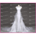 ED Bridal Simple A-line Satin See-through Back A-line Beading Wedding Dresses with Detachable Train Low Back